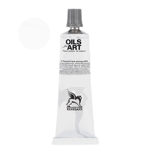 Farba olejna Renesans Oils for Art 60 ml - 52 Biel tytanowa szybkoschnąca