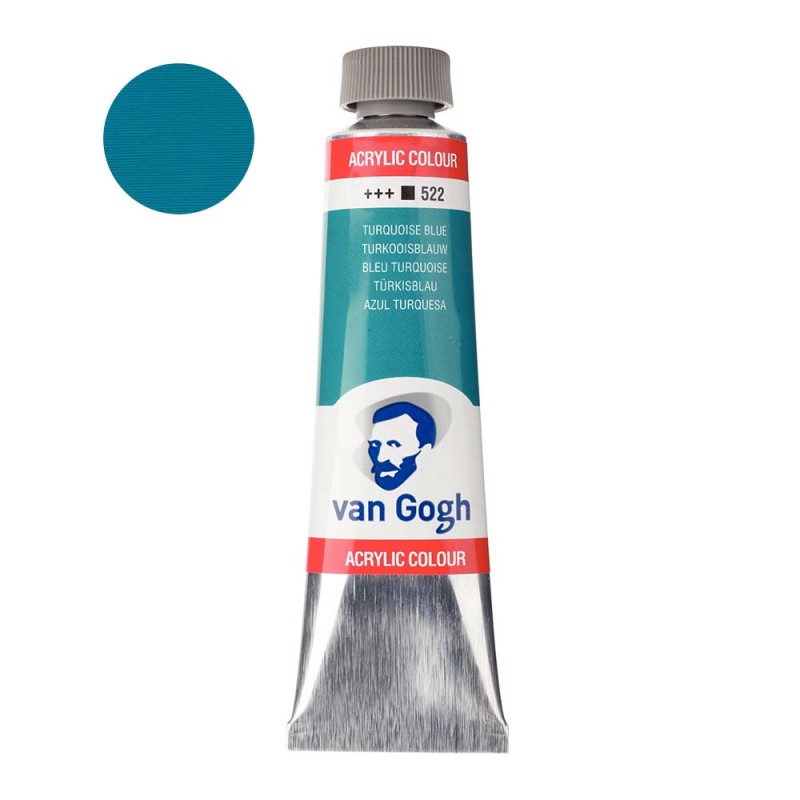 Farba akrylowa Van Gogh 40ml - 522 Turquoise blue