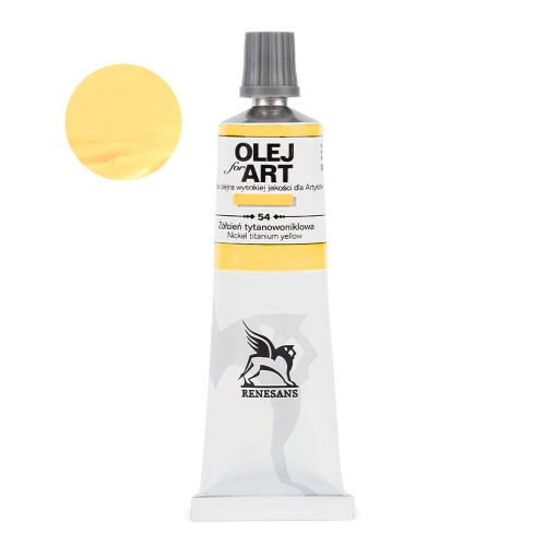 Farba olejna Renesans Oils for Art 60 ml - 54 Żółta niklowo-tytanowa