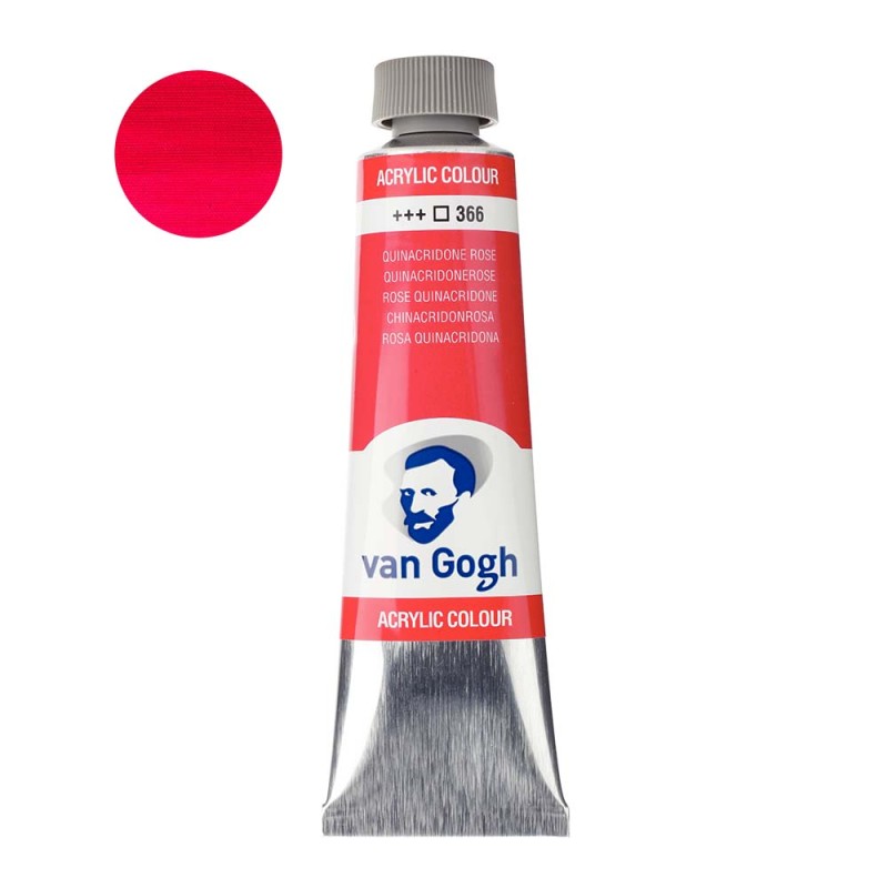 Farba akrylowa Van Gogh 40ml - 366 Quinacridone rose