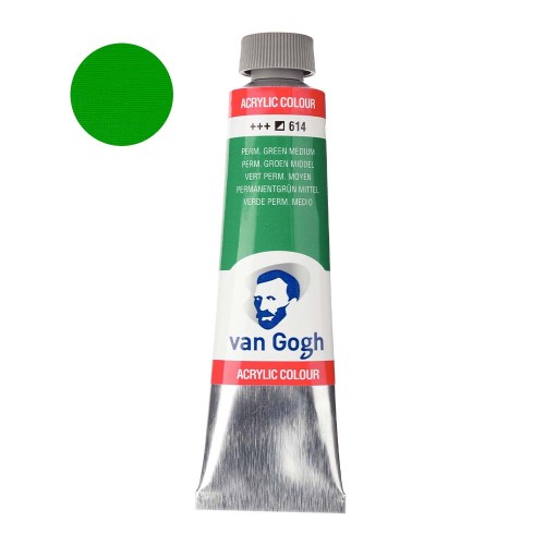 Farba akrylowa Van Gogh 40ml - 614 Perm. green medium