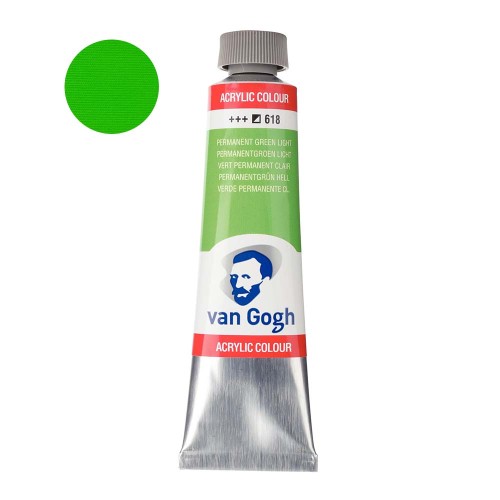 Farba akrylowa Van Gogh 40ml - 618 Permanent green light