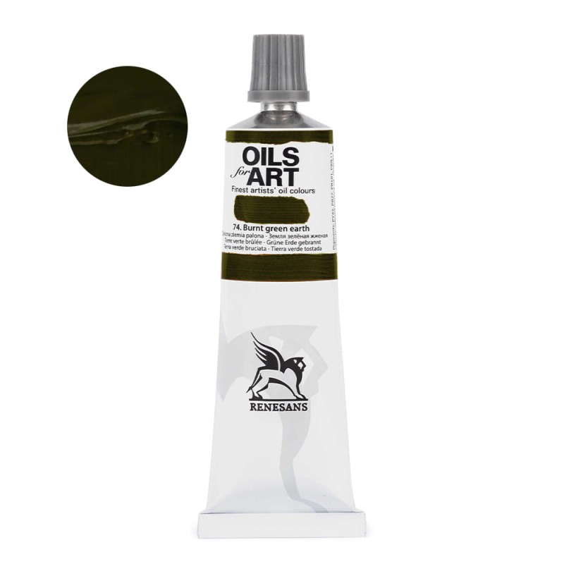 Farba olejna Olej for Art 60 ml - 74 Zielona Ziemia Palona