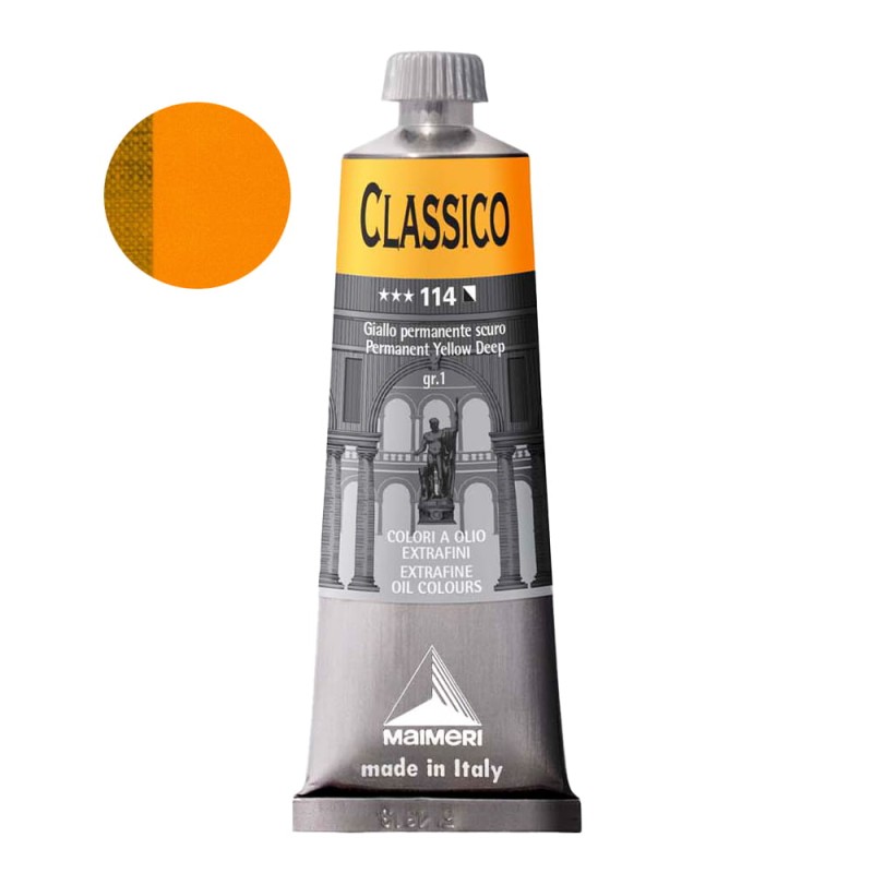 Farba olejna Maimeri Classico 60 ml - 114 Permanent Yellow Deep