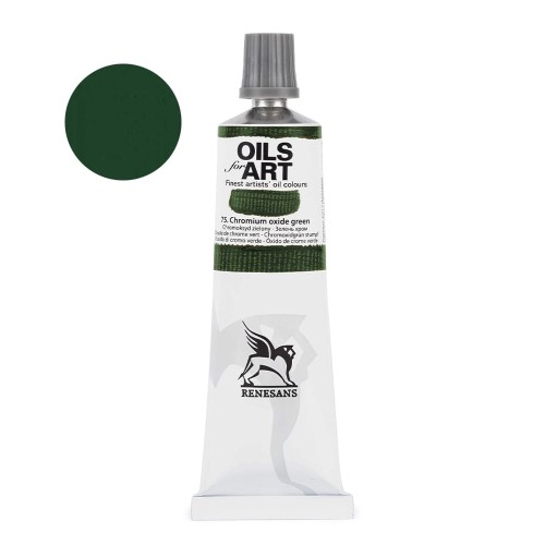 Farba olejna Renesans Oils for Art 60 ml - 75 Chromoksyd zielony