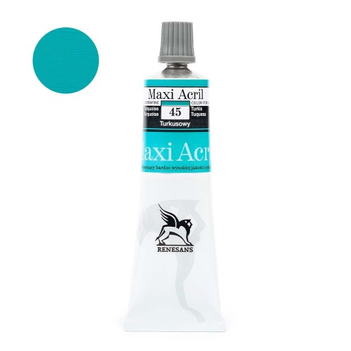 Farba akrylowa Maxi Akryl 60 ml - 45 Turkusowy