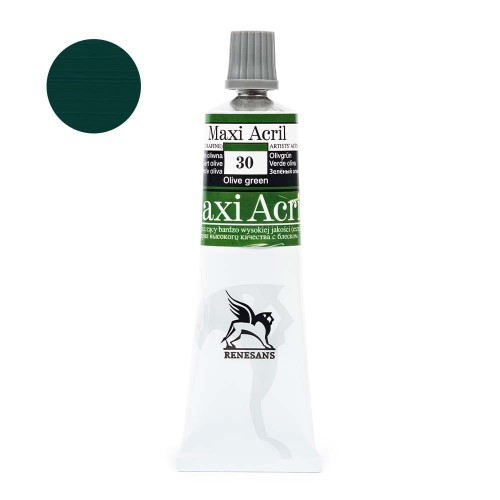 Farba akrylowa Maxi Akryl 60 ml - 30 Zieleń oliwna