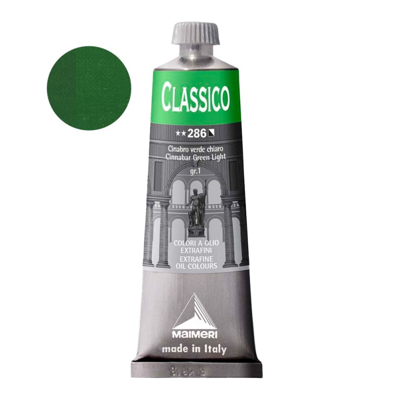 Farba olejna Maimeri Classico 60 ml - 286 Cinnabar Green Light