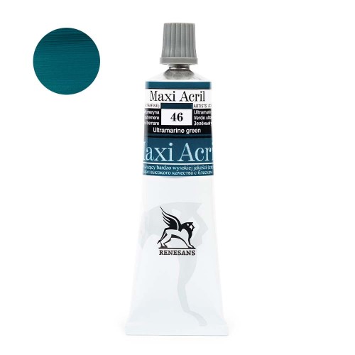 Farba akrylowa Maxi Akryl 60 ml - 46 Zieleń ultramaryna