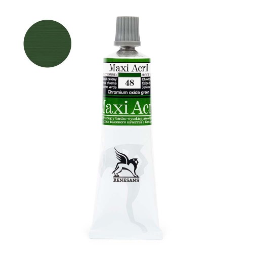 Farba akrylowa Maxi Akryl 60 ml - 48 Zieleń chromowa
