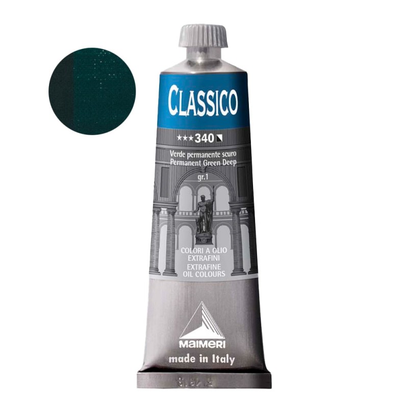 Farba olejna Maimeri Classico 60 ml - 340 Permanent Green Deep