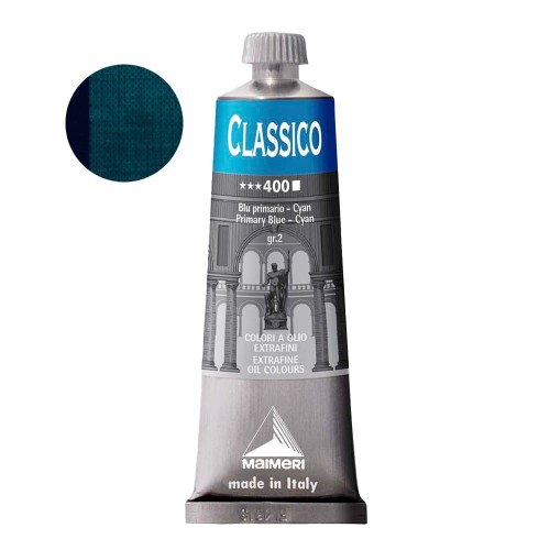 Farba olejna Maimeri Classico 60 ml - 400 Primary Blue - Cyan