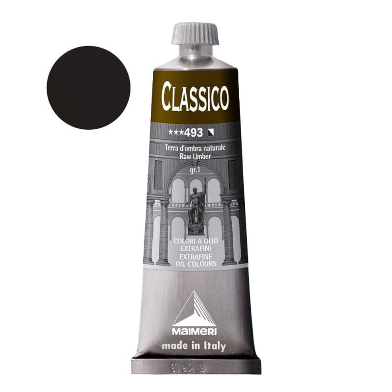 Farba olejna Maimeri Classico 60 ml - 493 Raw Umber