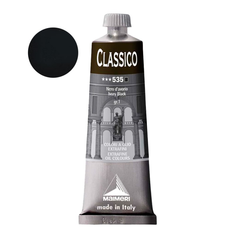 Farba olejna Maimeri Classico 60 ml - 535 Ivory Black
