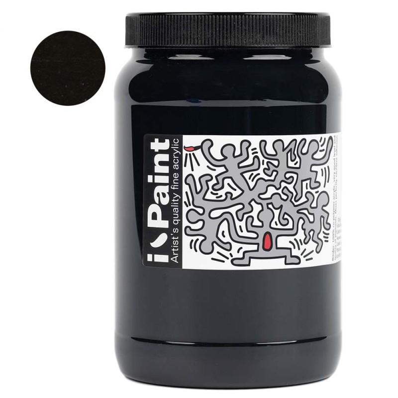 Farba akrylowa Renesans I-Paint 500 ml - 18 Czerń karbonowa (sadza)