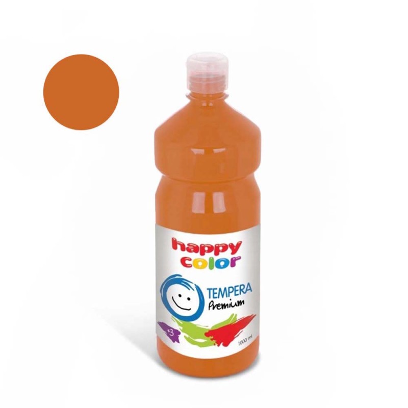 Farba plakatowa Tempera Premium Happy Color 1000ml - 45 Ciemnopomarańczowy