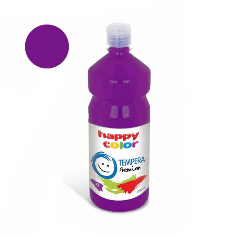 Farba plakatowa Tempera Premium Happy Color 1000ml - 63 Śliwkowy