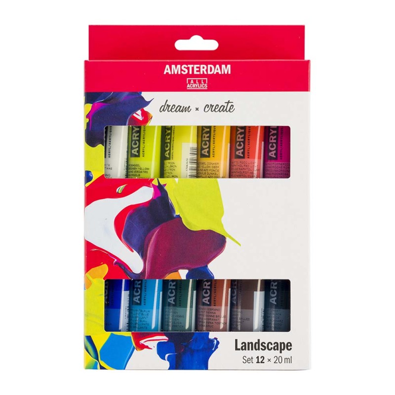 Zestaw farb akrylowych Amsterdam Landscape 12 x 20 ml