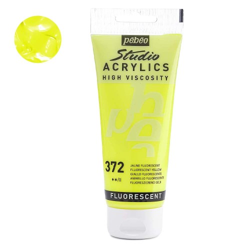 Farba akrylowa Studio Pebeo 100 ml - 372 Fluo yellow