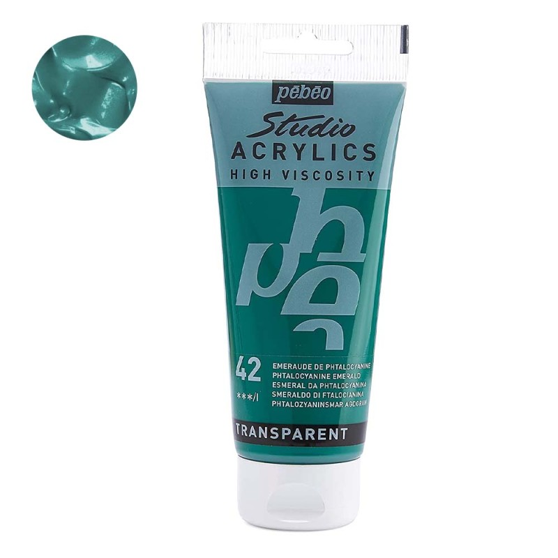 Farba akrylowa Studio Pebeo 100 ml - 42 Phthalocyanine green