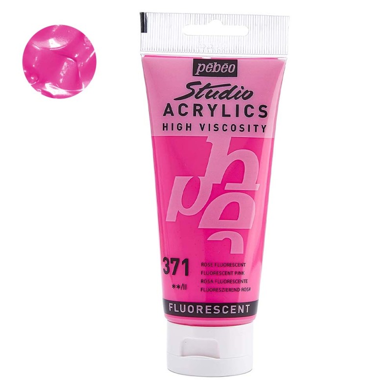 Farba akrylowa Studio Pebeo 100 ml - 371 Fluo pink