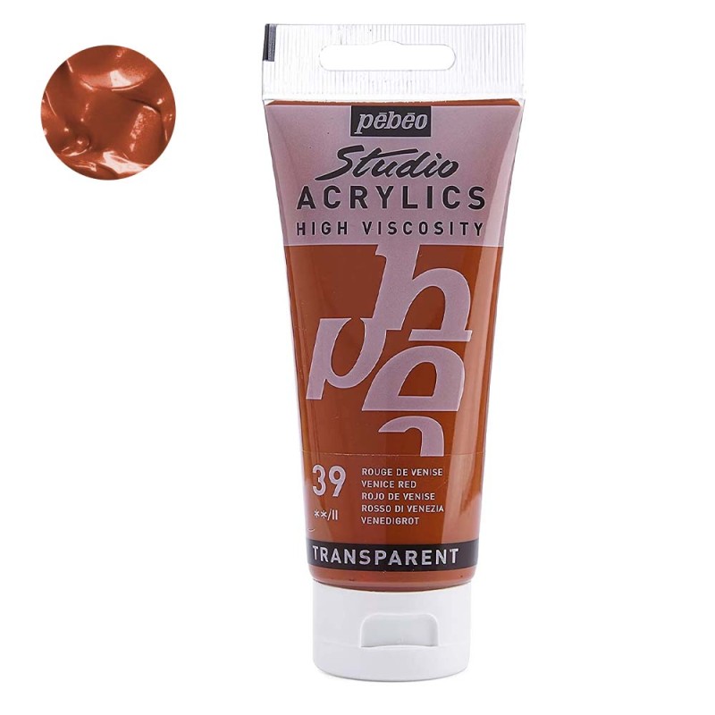 Farba akrylowa Studio Pebeo 100 ml - 39 Venice red
