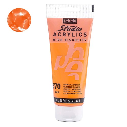 Farba akrylowa Studio Pebeo 100 ml - 370 Fluo orange