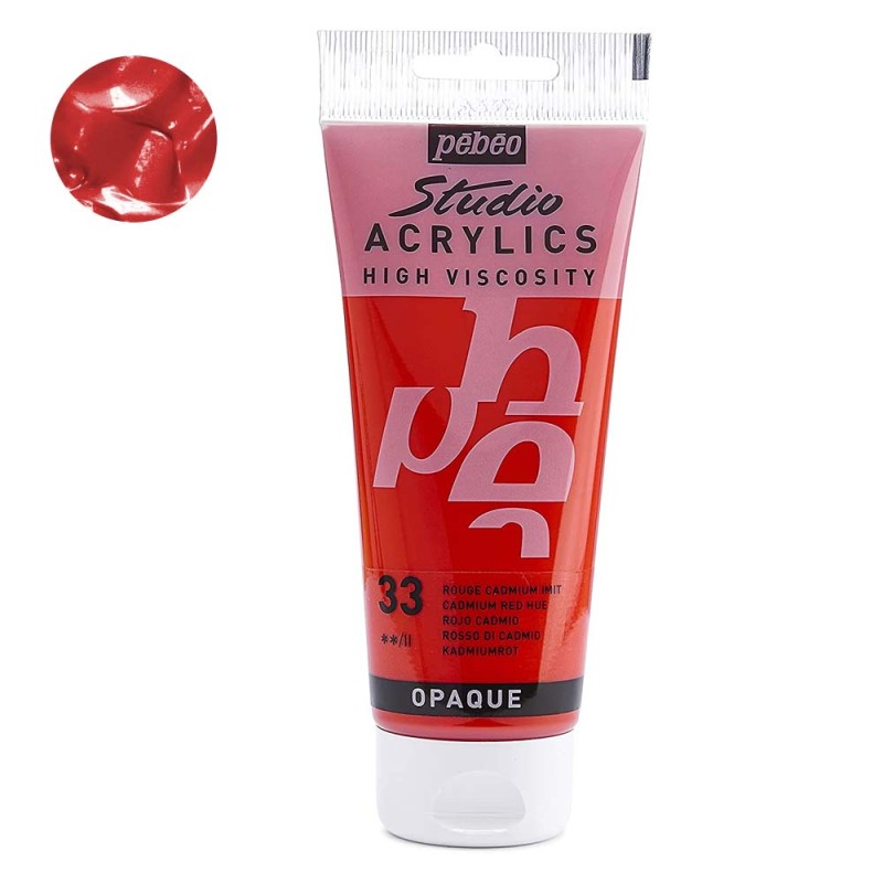 Farba akrylowa Studio Pebeo 100 ml - 33 Cadmium red hue
