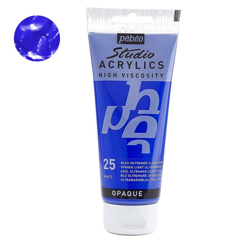 Farba akryl Studio Pebeo 100 ml - 25 Opaque light ultramarine blue