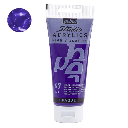 Farba akrylowa Studio Pebeo 100 ml - 47 Dark cobalt violet hue