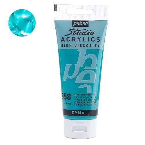 Farba akrylowa Studio Pebeo 100 ml - 357 Iridescent blue green