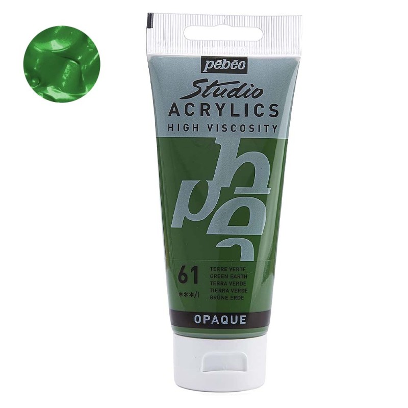 Farba akrylowa Studio Pebeo 100 ml - 61 Green earth