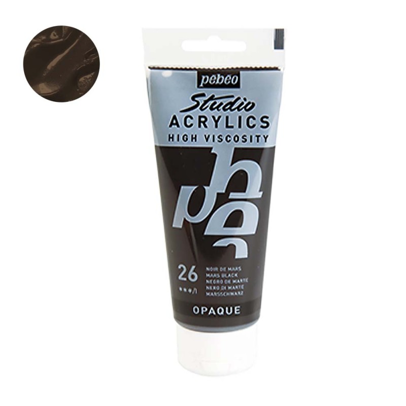 Farba akryl Studio Pebeo 100 ml - 26 Mars Black