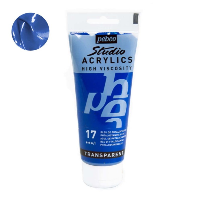 Farba akrylowa Studio Pebeo 100 ml - 17 Phthalocyanine blue