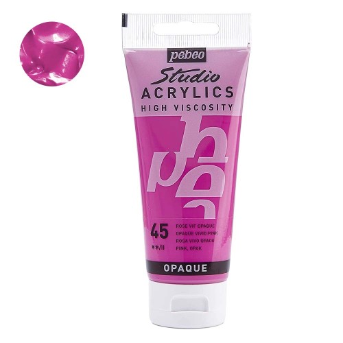 Farba akrylowa Studio Pebeo 100 ml - 45 Opaque vivid pink