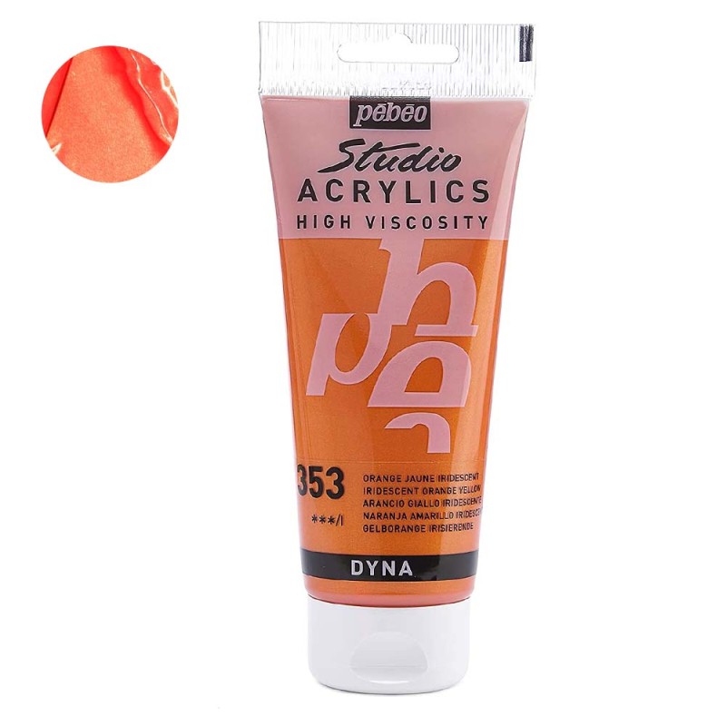 Farba akrylowa Studio Pebeo 100 ml - 353 Iridescent orange yellow