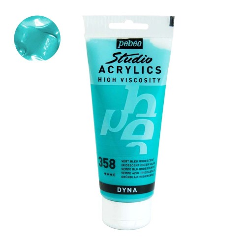 Farba akrylowa Studio Pebeo 100 ml - 358 Iridescent green blue