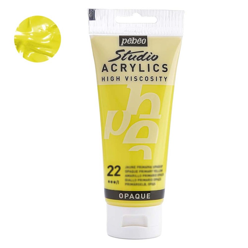 Farba akrylowa Studio Pebeo 100 ml - 22  Lemon cadmium yellow hue