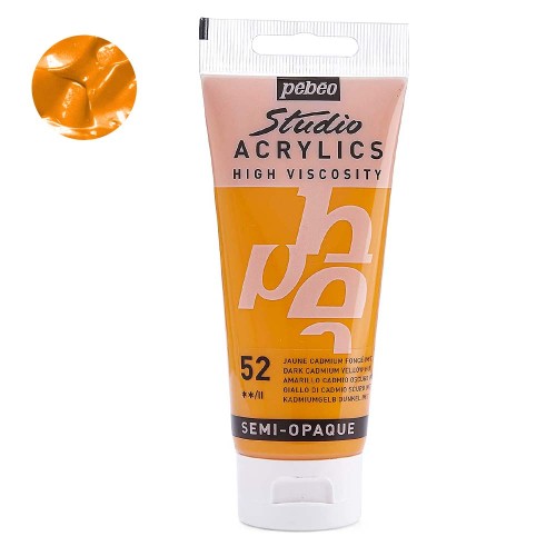 Farba akrylowa Studio Pebeo 100 ml - 52 Dark cadmium yellow hue