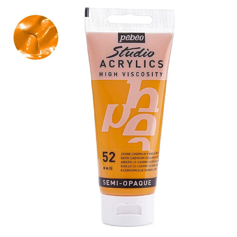 Farba akrylowa Studio Pebeo 100 ml - 52 Dark cadmium yellow hue