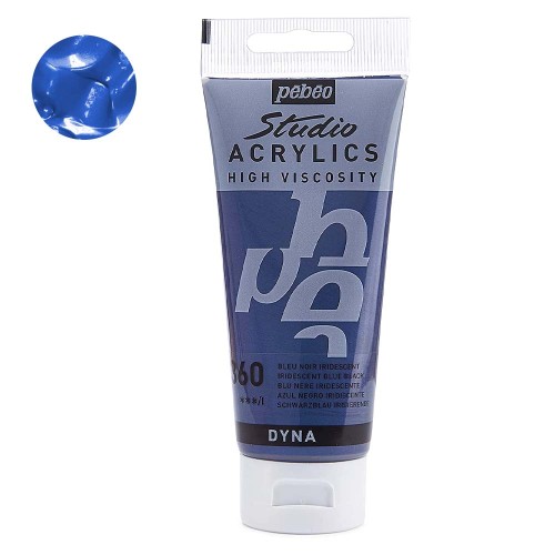 Farba akrylowa Studio Pebeo 100 ml - 360 Iridescent blue black