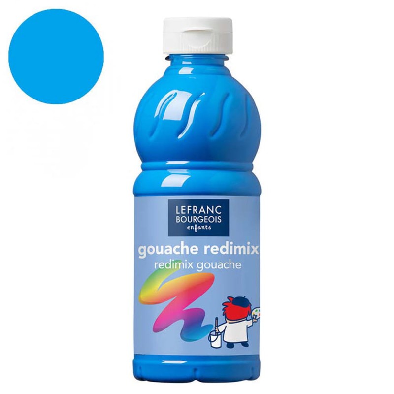 Farba plakatowa L&amp;B Gouache Redimix 500 ml - 083 Fluorescent blue