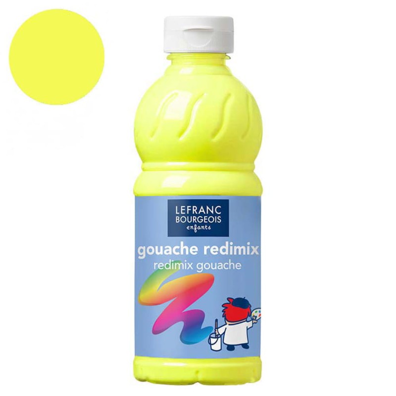 Farba plakatowa L&amp;B Gouache Redimix 500 ml - 163 Fluorescent yellow