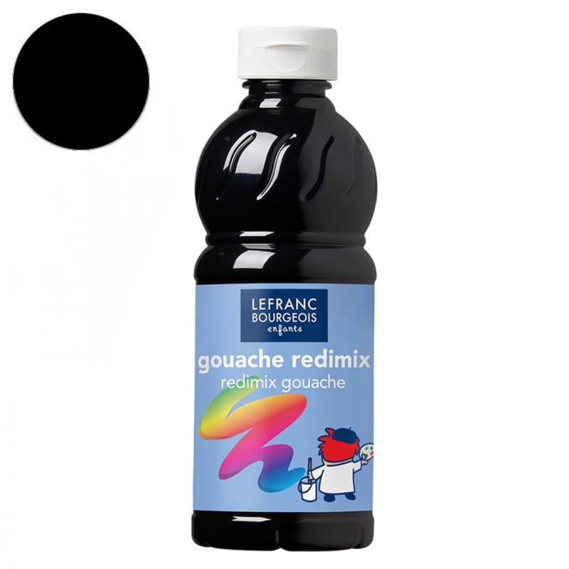 Farba plakatowa L&amp;B Gouache Redimix 500 ml - 265 Black