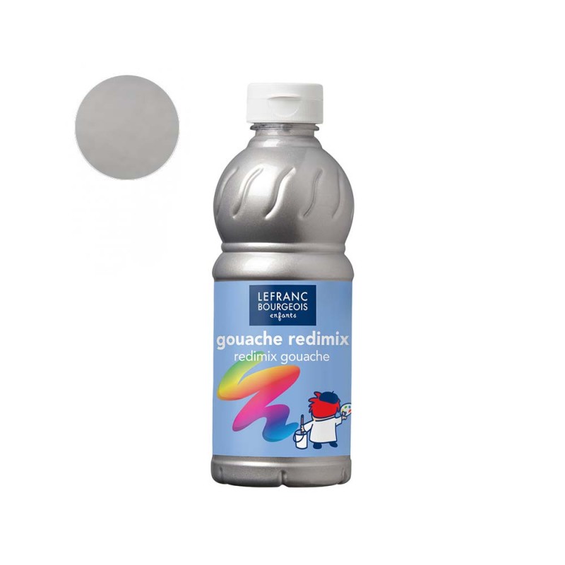 Farba plakatowa L&amp;B Gouache Redimix 500 ml - 327 Silver