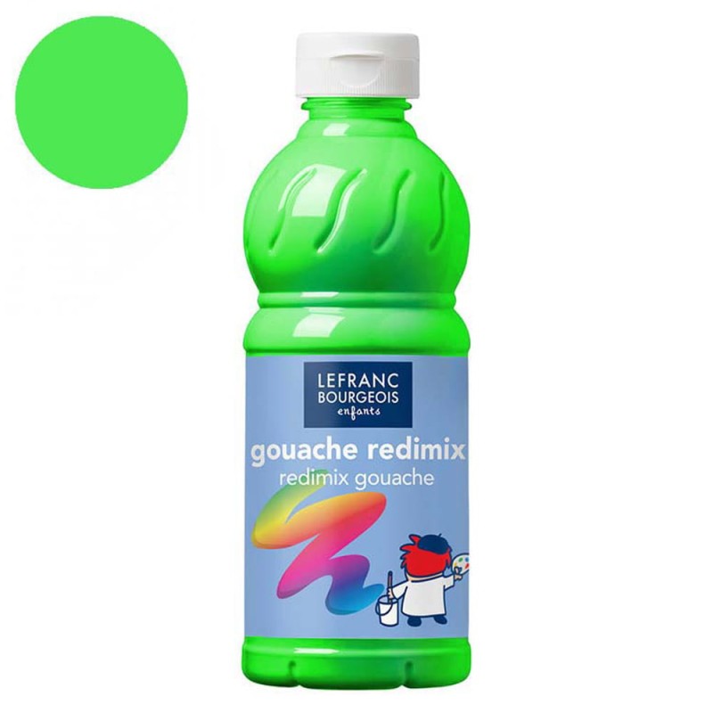 Farba plakatowa L&amp;B Gouache Redimix 500 ml - 565 Fluorescent green