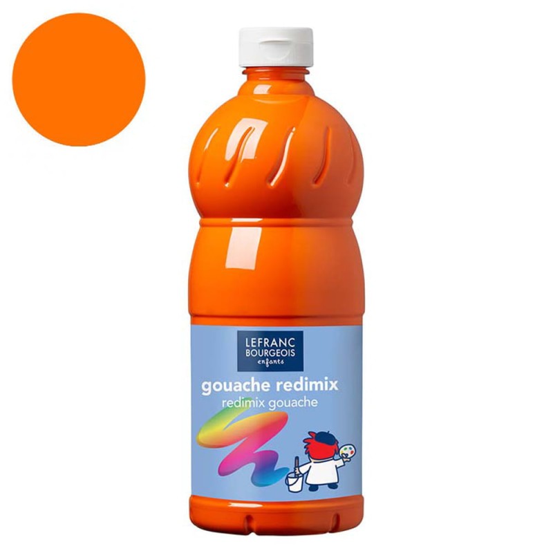 Farba plakatowa L&amp;B Gouache Redimix 1 l - 201 Brilliant orange