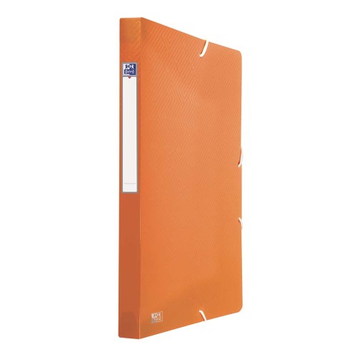 Teczka szeroka z gumką przejrzysta Oxford A4+ orange