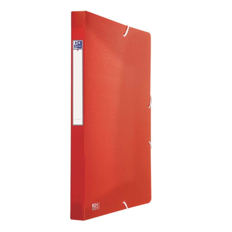 Teczka szeroka z gumką przejrzysta Oxford A4+ vermilion
