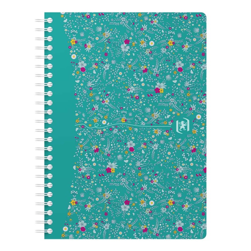 Zeszyt kołowy Oxford Flowers 90 g A5 96 ark. green